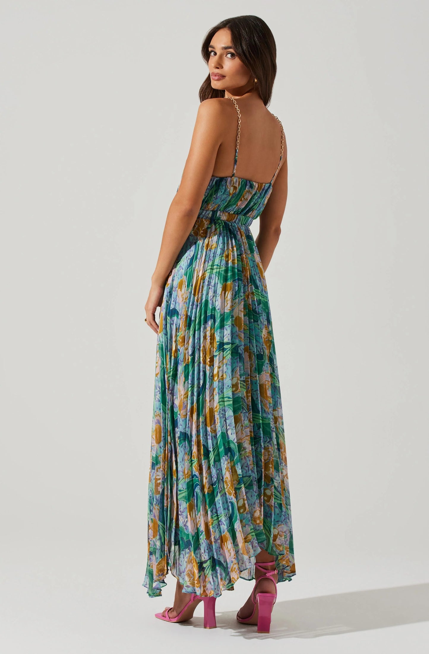 Loralee Pleated Floral Dress
