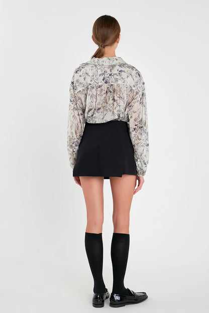 Abstract Floral Blouse