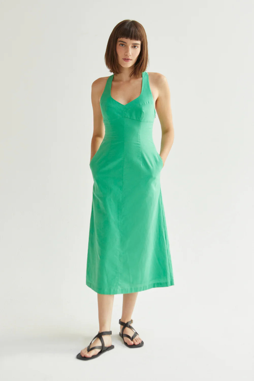 Julia Tie-Back Midi Dress - FINAL SALE