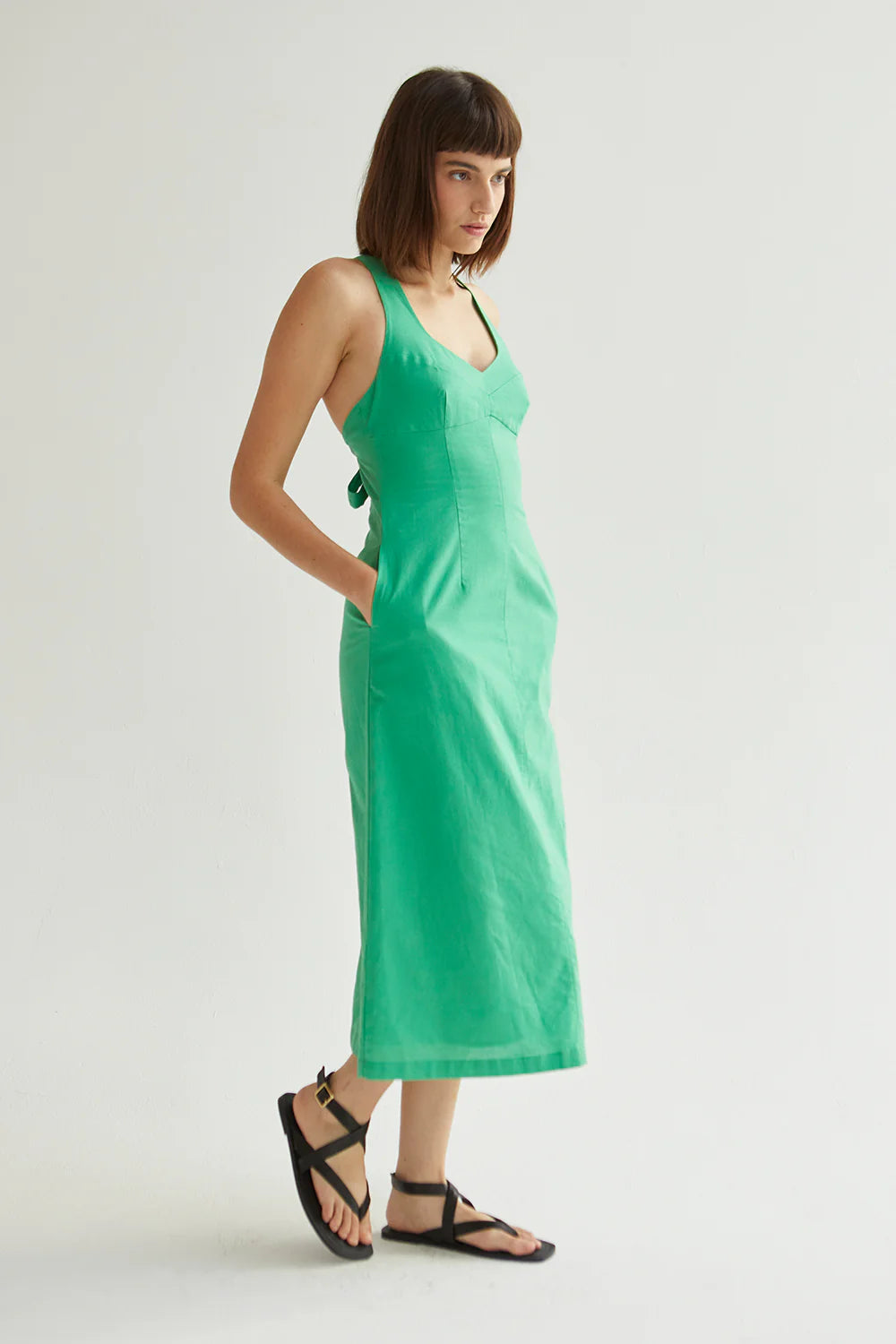 Julia Tie-Back Midi Dress - FINAL SALE