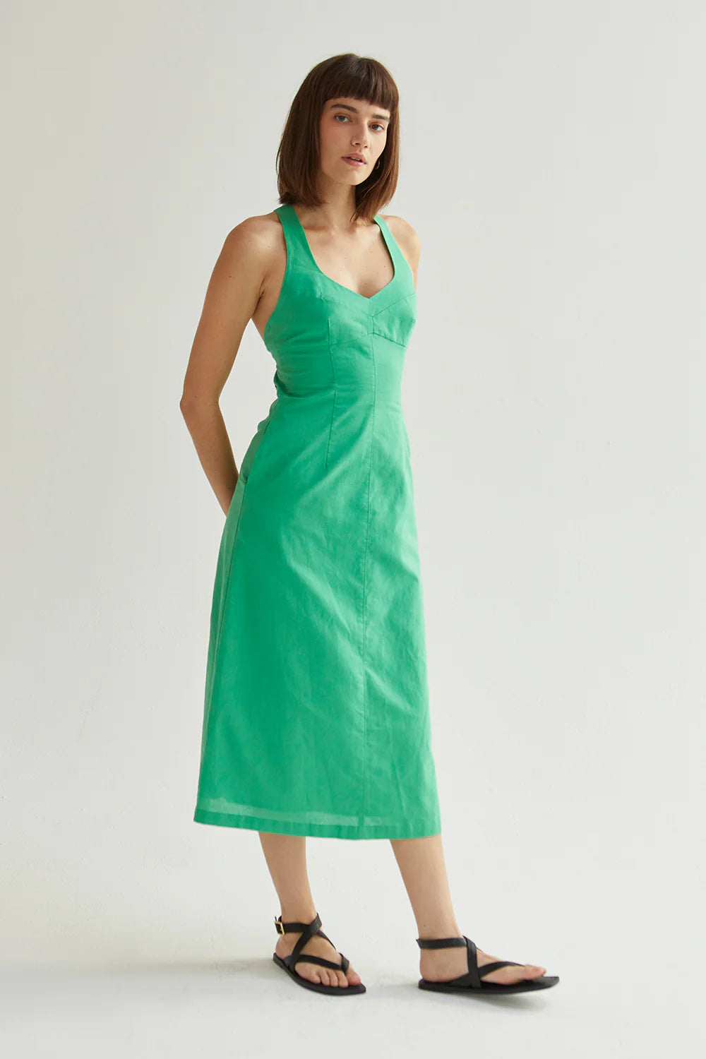 Julia Tie-Back Midi Dress - FINAL SALE