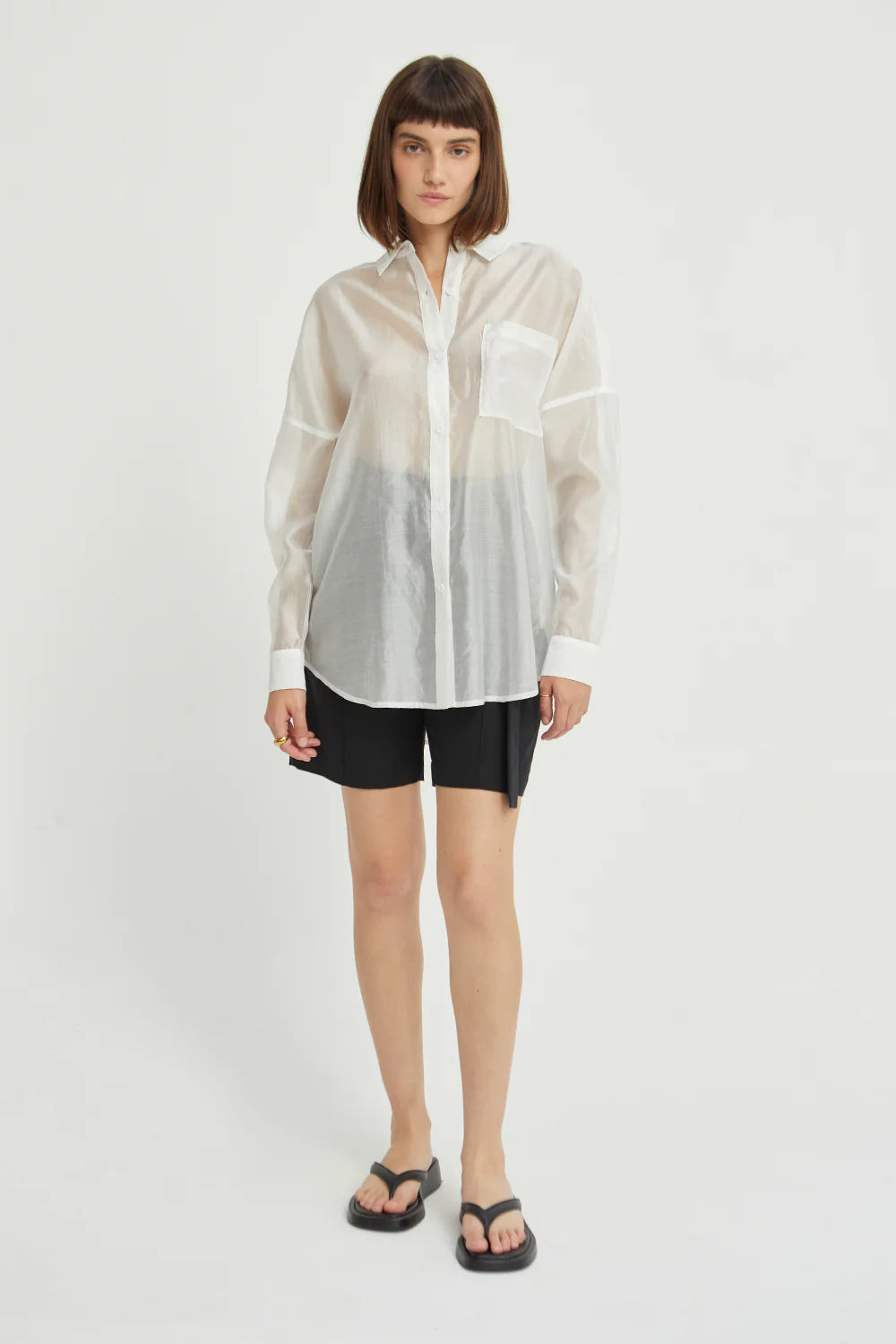 Candice Sheer Button Up Shirt - FINAL SALE