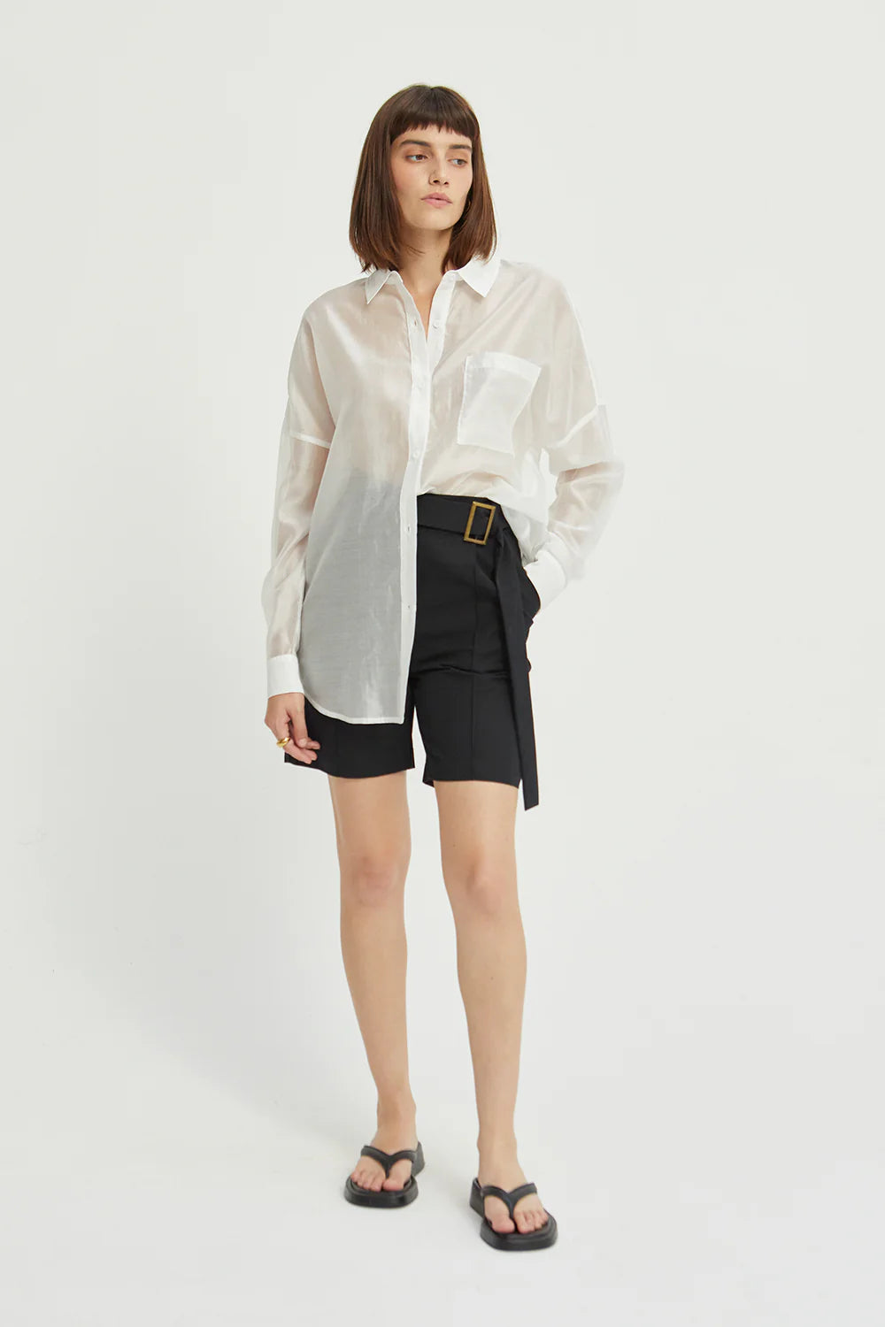 Candice Sheer Button Up Shirt - FINAL SALE