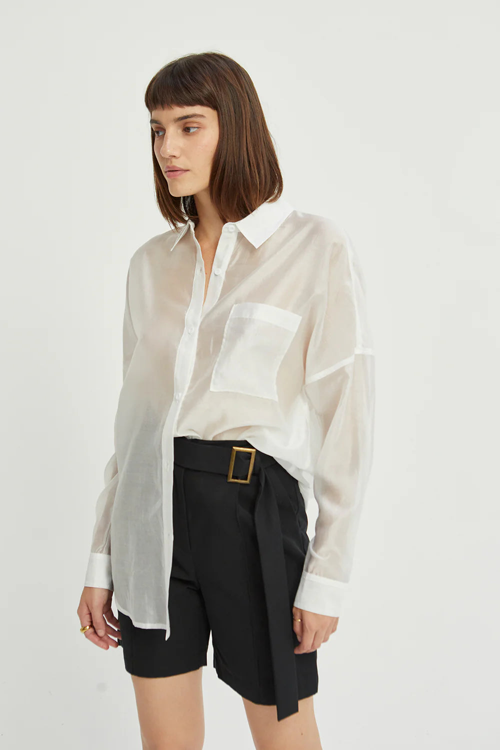 Candice Sheer Button Up Shirt - FINAL SALE