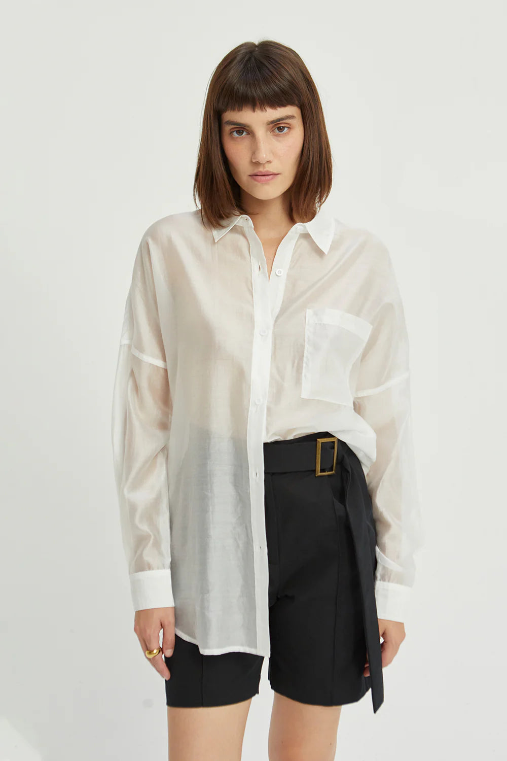 Candice Sheer Button Up Shirt - FINAL SALE