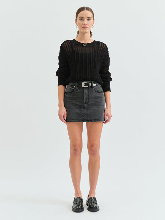 Malibu Mini Skirt in Spade