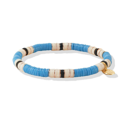 Grace Light Blue Stripe Stretch Bracelet