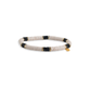 Grace Black and Gold Stripe on Cream Stretch Bracelet