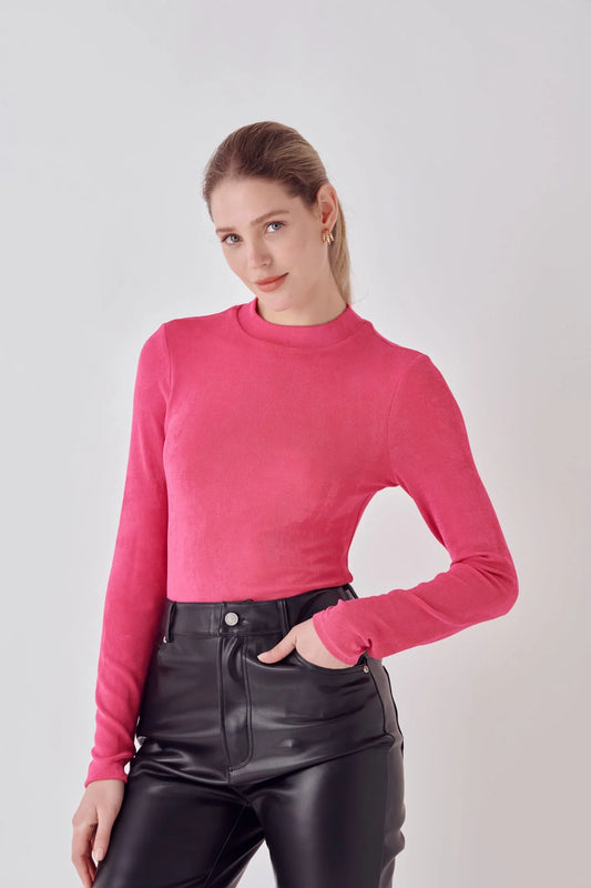 Fuchsia Sheen Top