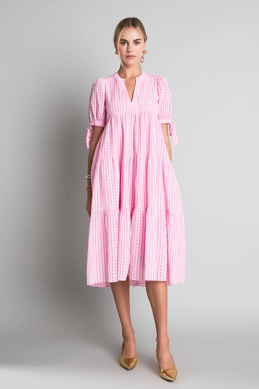 Pink Gingham Midi Dress - FINAL SALE