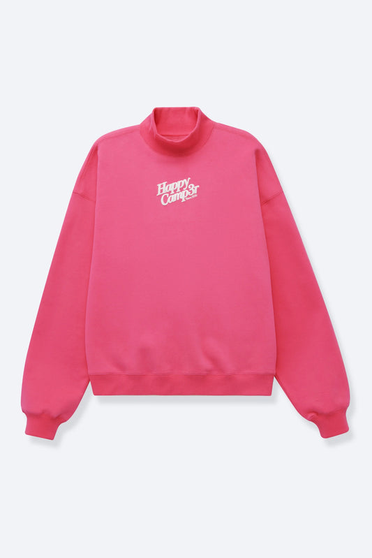 Hot Pink Mock Neck Sweatshirt