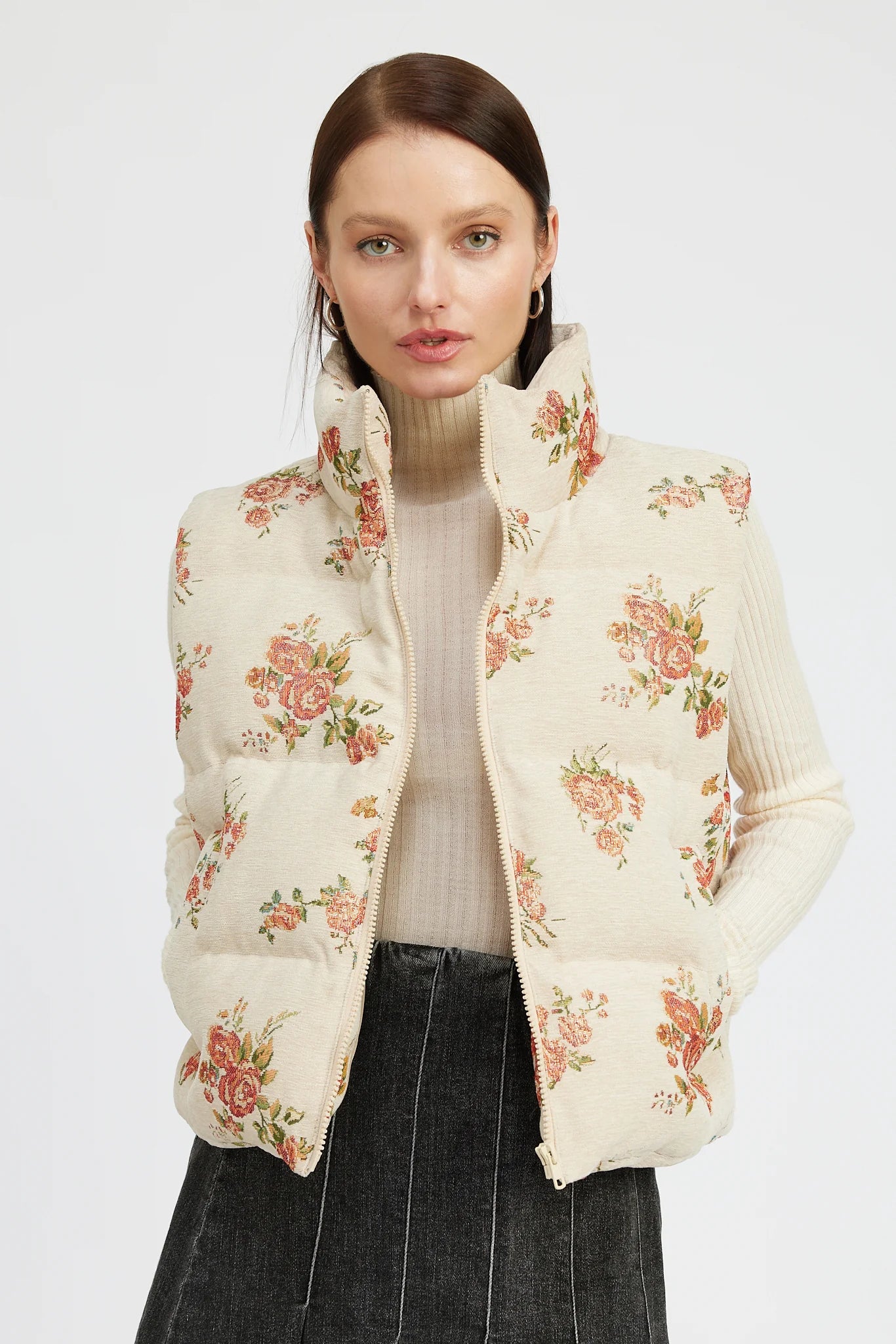 Prim Jacquard Puffer Vest