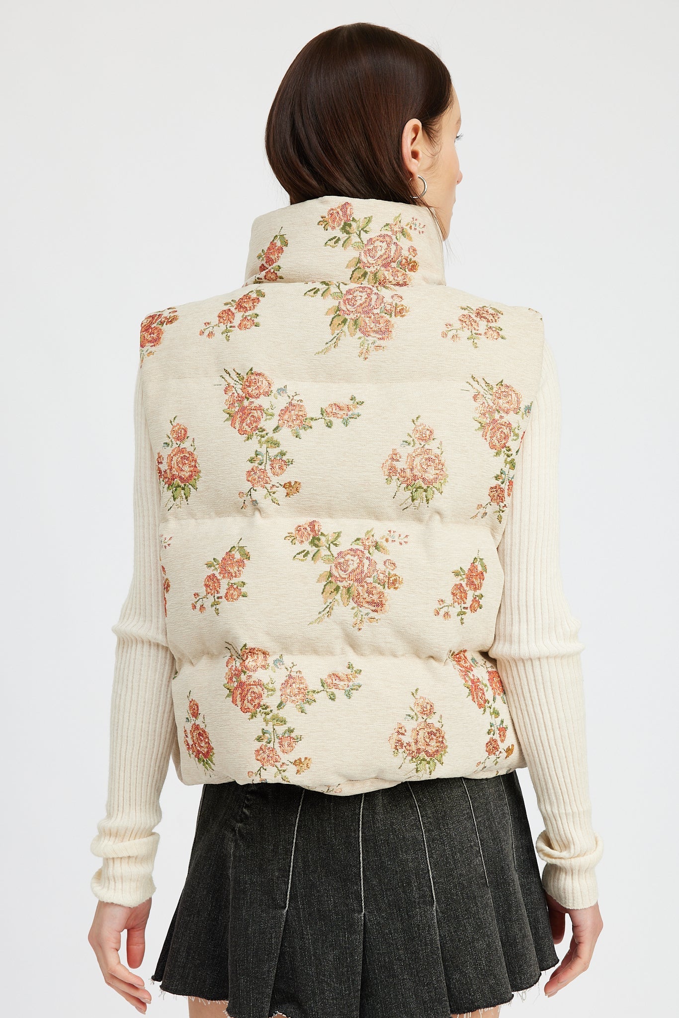 Prim Jacquard Puffer Vest