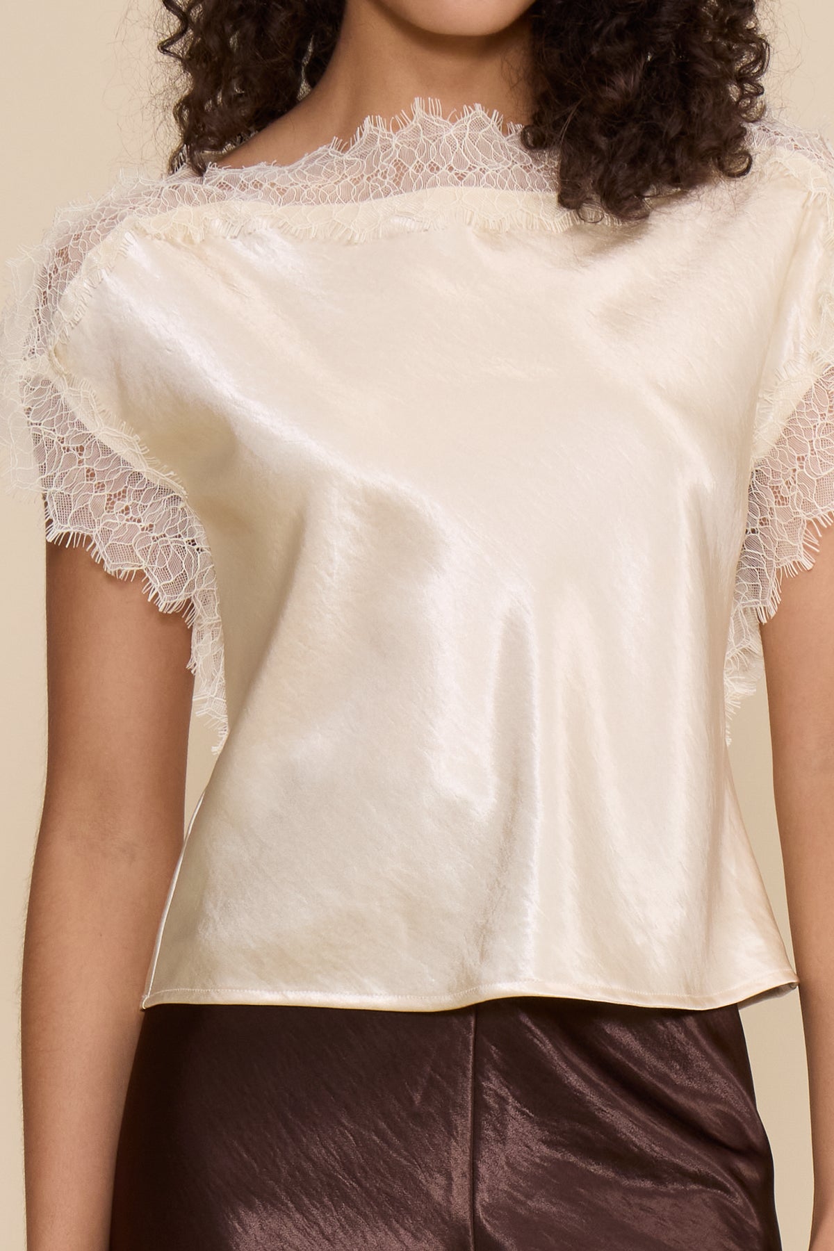 Brynn Lace Trim Top