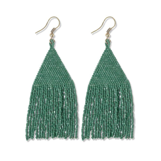 Lexi Luxe Emerald Fringe Earrings