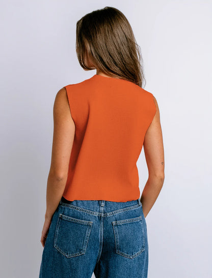 Betty Top in Orange Flambe