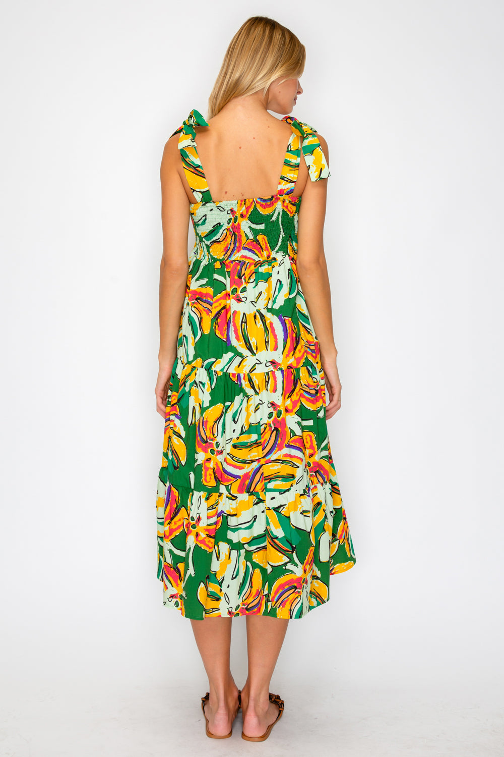 Calypso Monstera Midi Dress