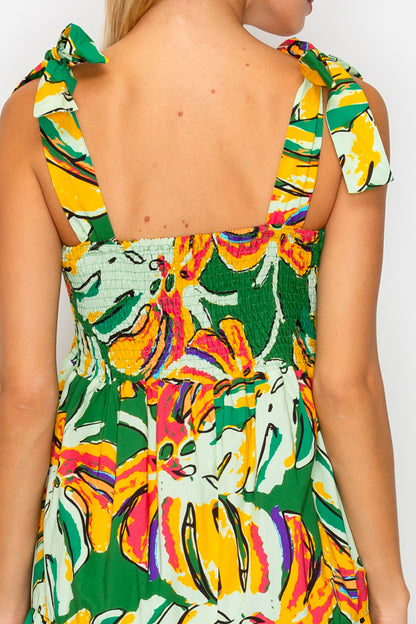 Calypso Monstera Midi Dress