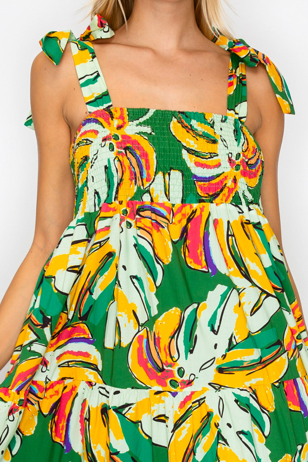 Calypso Monstera Midi Dress