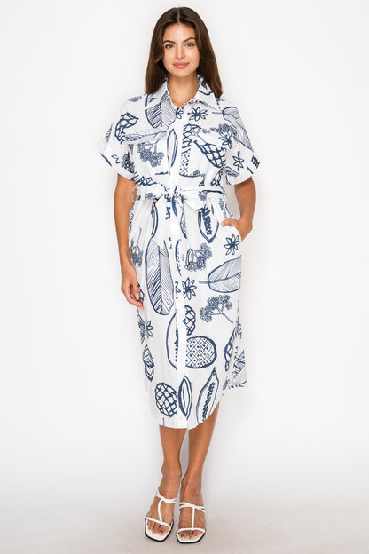 Fruit Delight Shirt Dress