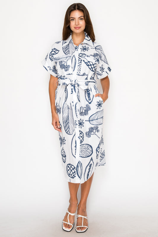 Fruit Delight Shirt Dress