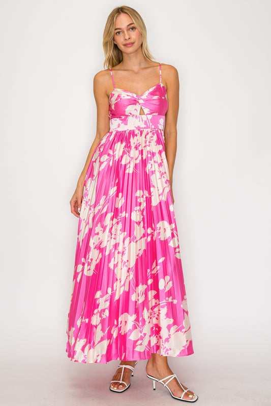 Blossom Pleated Maxi Dress