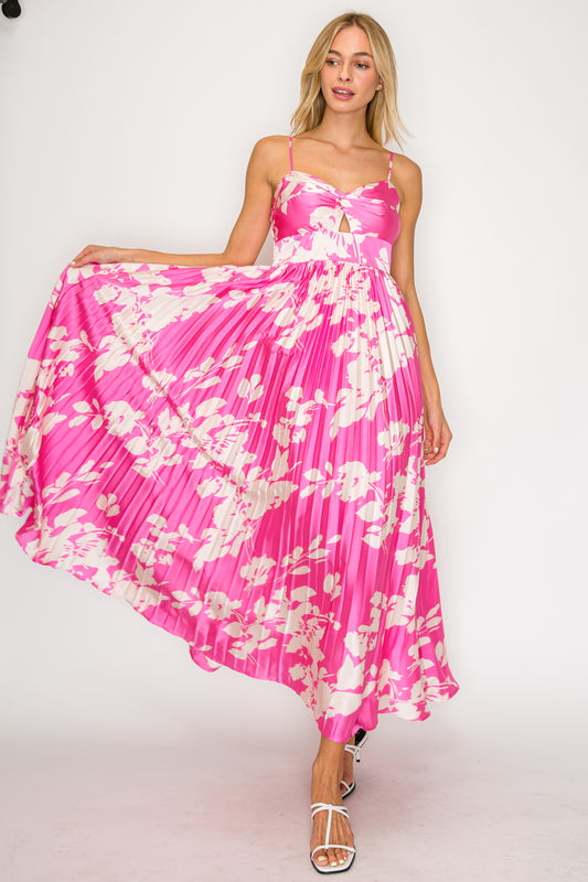 Blossom Pleated Maxi Dress