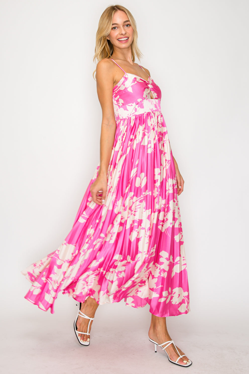 Blossom Pleated Maxi Dress