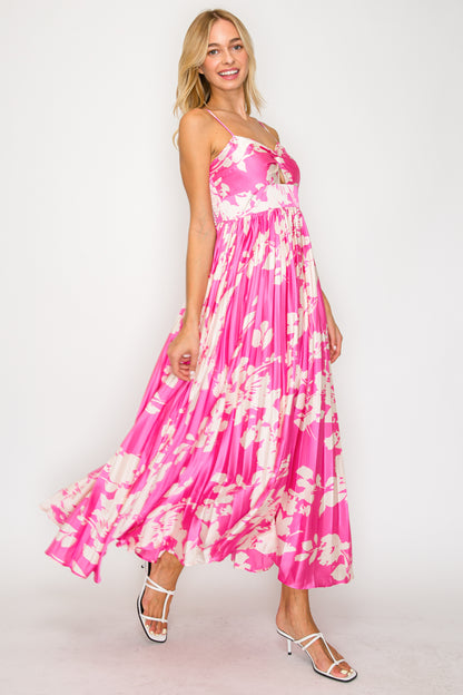 Blossom Pleated Maxi Dress