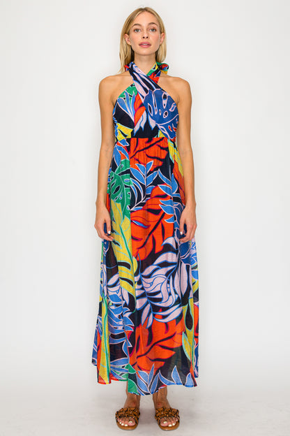 Midnight Tropics Maxi Dress