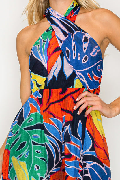 Midnight Tropics Maxi Dress