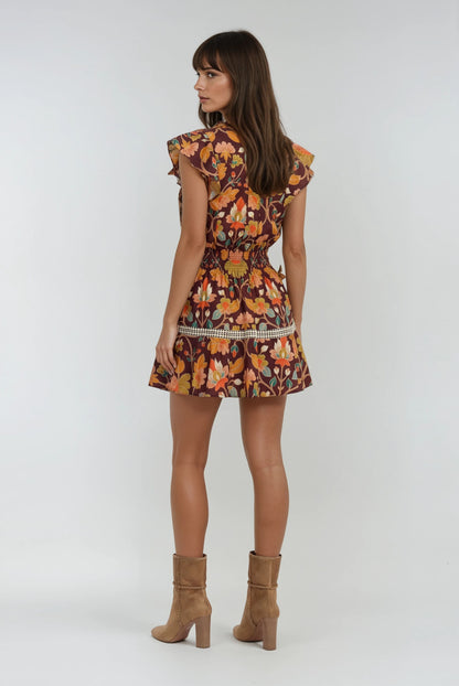 Cara Amber Bloom Mini Dress