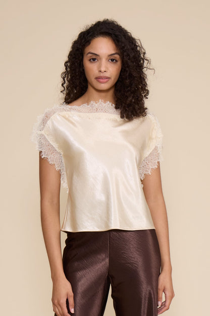 Brynn Lace Trim Top