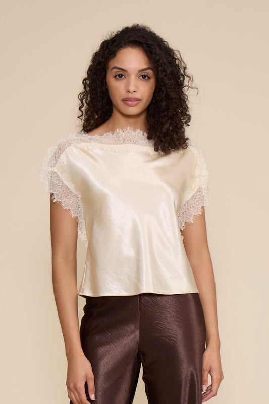Brynn Lace Trim Top