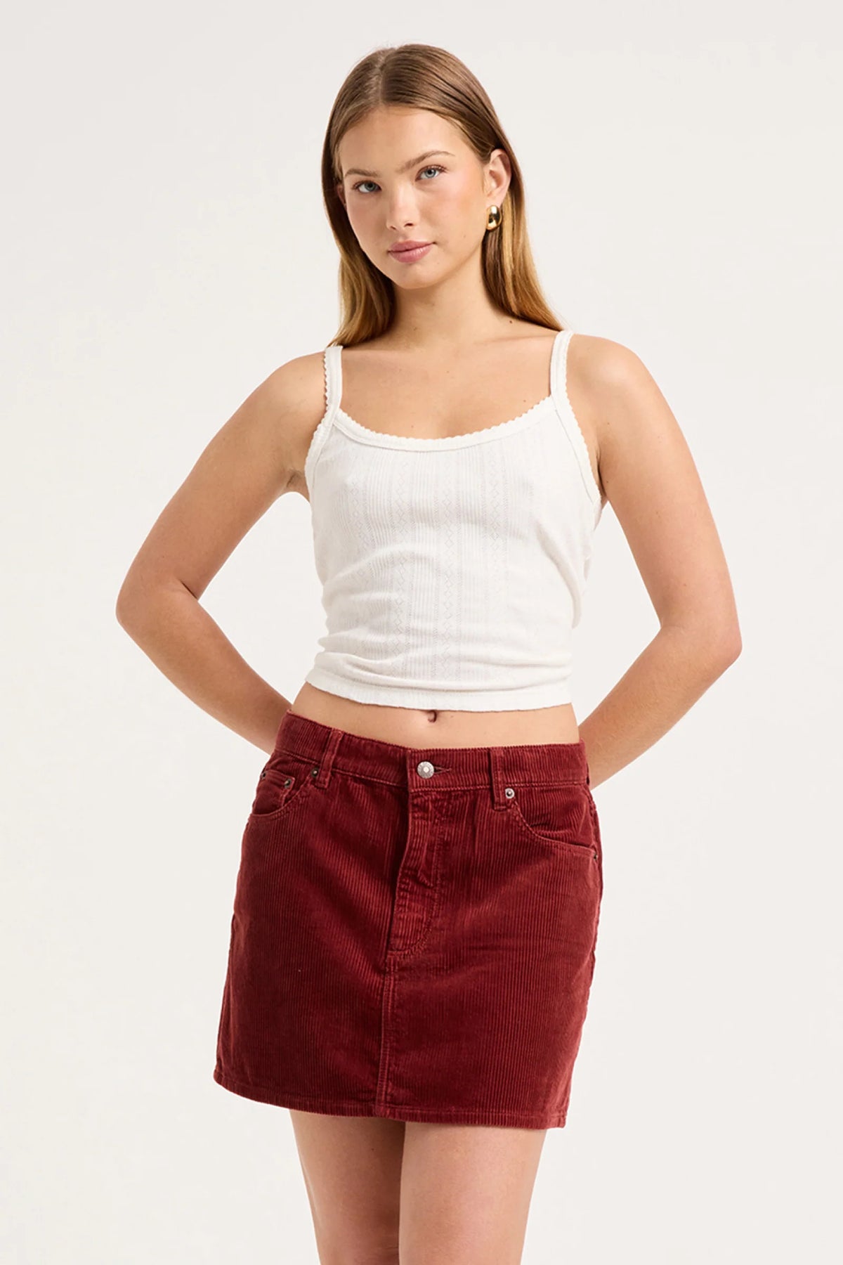 90's Relaxed Corduroy Mini Skirt