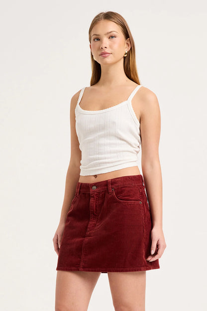 90's Relaxed Corduroy Mini Skirt