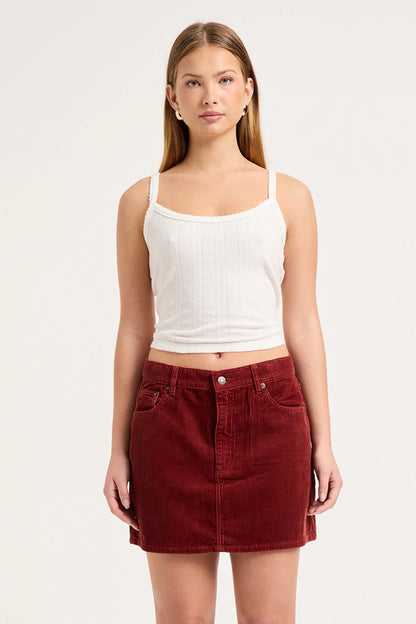 90's Relaxed Corduroy Mini Skirt