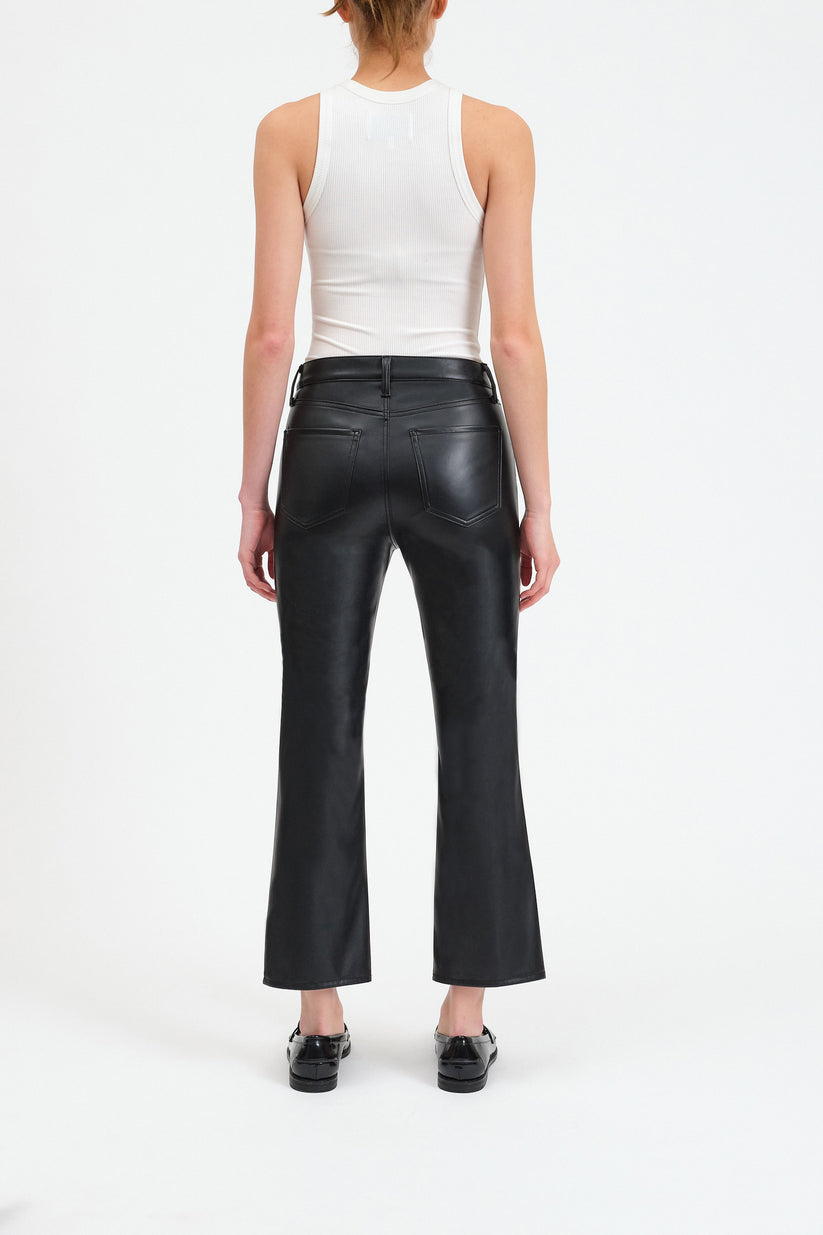 Shy Girl Crop Flare Vegan Leather Pant - FINAL SALE