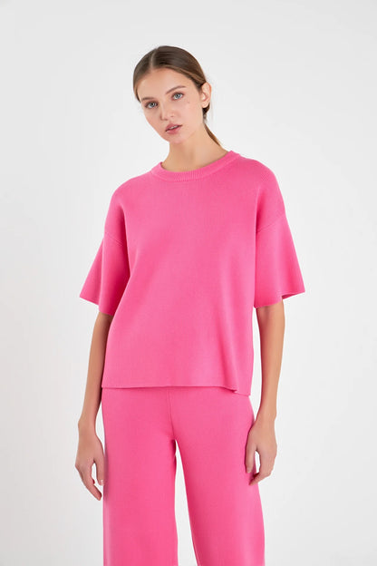 Think Pink Knit Top - FINAL SALE