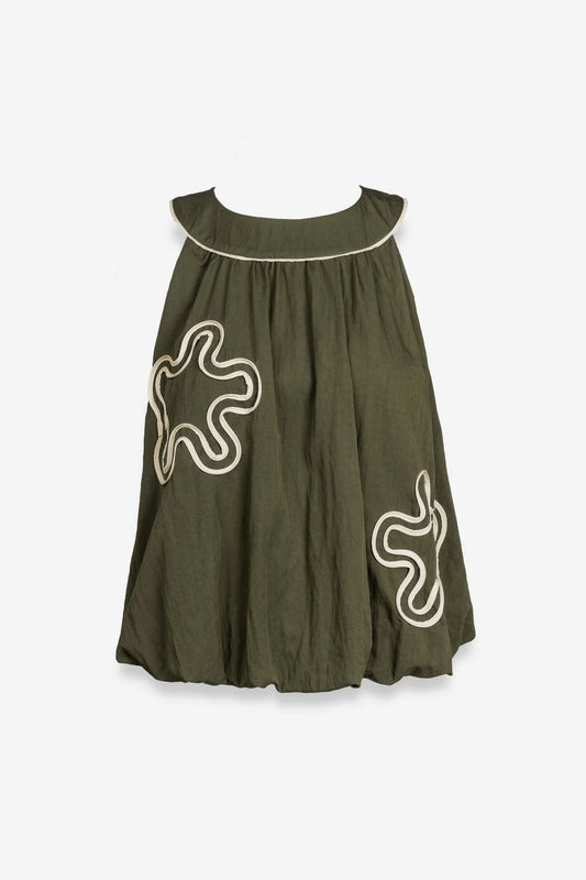 Olive Applique Top - FINAL SALE