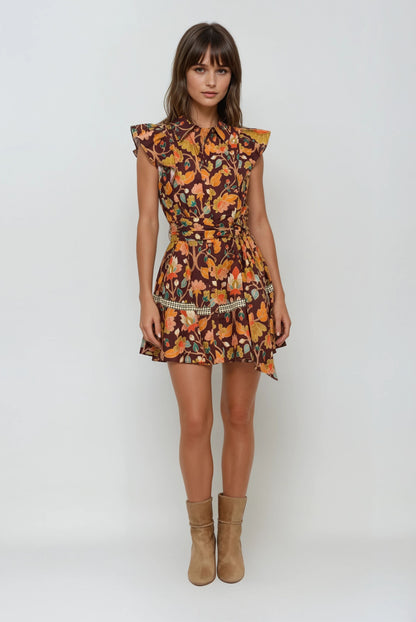 Cara Amber Bloom Mini Dress