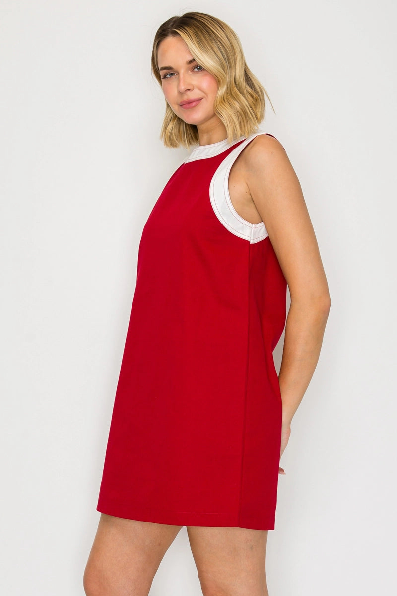 Crimson Mod Mini Dress