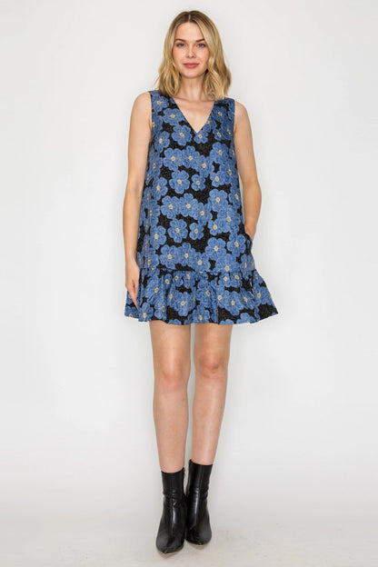 Flower Patch Jacquard Dress