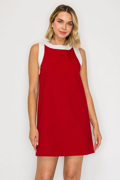 Crimson Mod Mini Dress