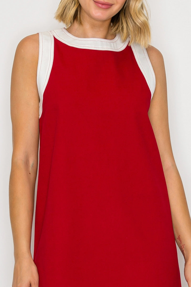 Crimson Mod Mini Dress