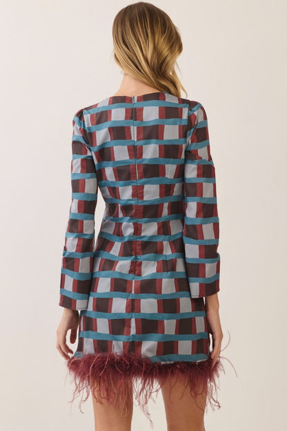 Vienna Feather Trim Dress