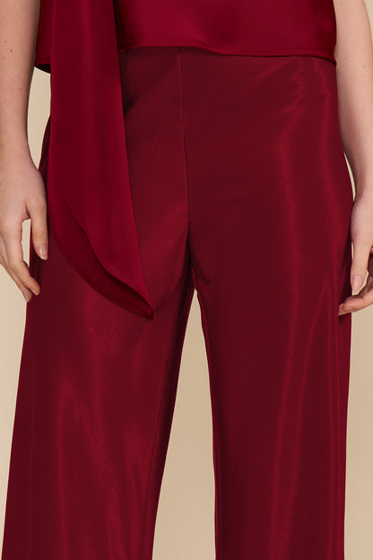 Deep Merlot Satin Pants