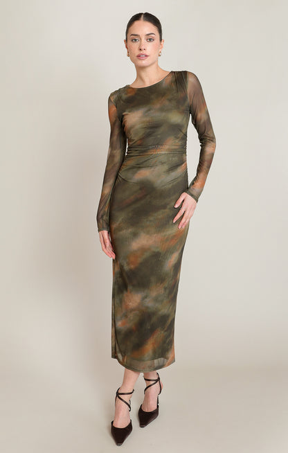 Shadow Moss Mesh Dress
