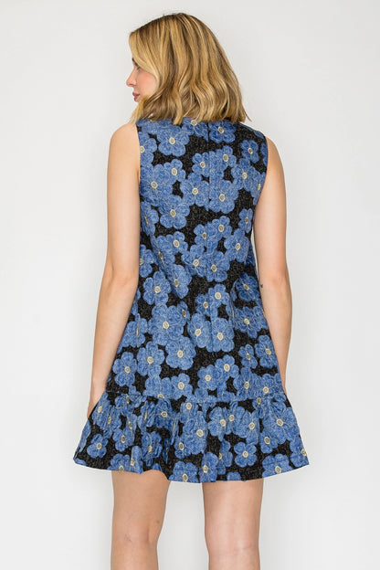 Flower Patch Jacquard Dress