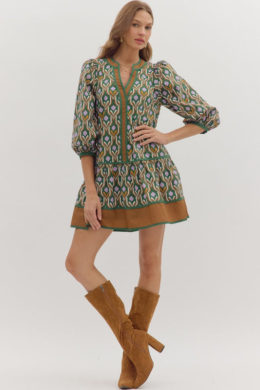 Peacock Mini Dress